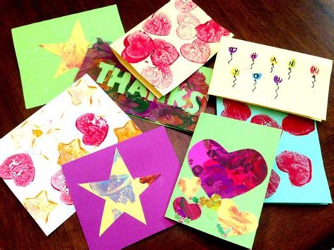 Four Simple Cards Kids Can Make | Homemade Thank You Cards from Toddlers and Kids | Handmade ...