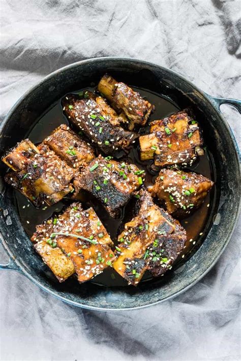 Easy Korean Slow Cooker Short Ribs - Recipes From A Pantry