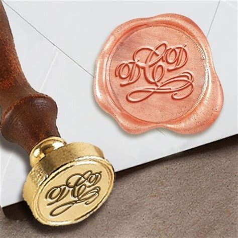 Personalized Monogram 3 Initial Custom Wax Seal Stamp 1" Die #375 ...