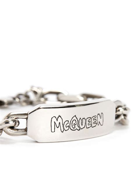 Alexander McQueen Graffiti logo-plaque Bracelet - Farfetch