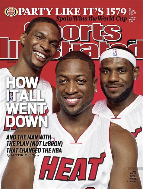 Miami Heat Chris Bosh, Dwyane Wade, And LeBron James Sports Illustrated ...