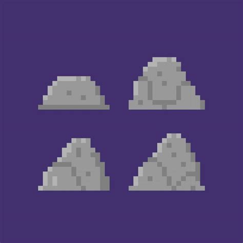 pixel icons. collection of rocks. rock. concept of icon or symbol. game ...