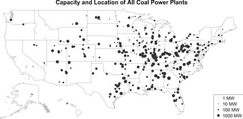 Coal plants in the contiguous United States - Vivid Maps