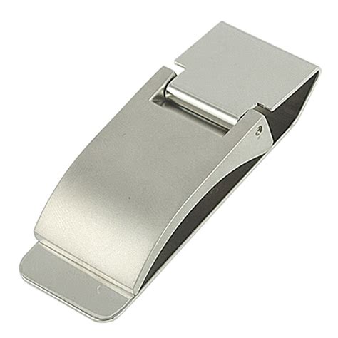 Silver Tone Stainless Steel Slim Money Clip metal Holder-in Money Clips from Luggage & Bags on ...