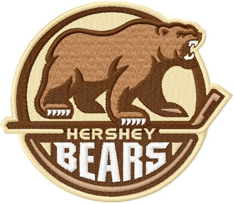 Hershey Bears logo embroidery design