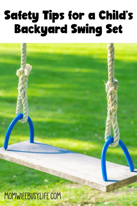 Safety Tips for a Child's Backyard Swing Set - Mom. Wife. Busy Life.