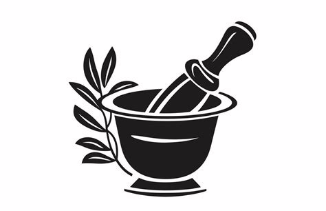 Pestle and mortar illustration vector logo,Illustration of mortar ...