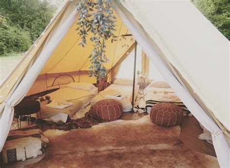 Glamping Interiors in 2020 | Bell tent interior, Bell tent glamping, Tent glamping