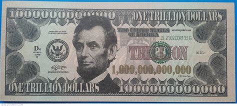 1 000 000 000 000 (One trillion) Dollars 2009, USA - Living Waters ...