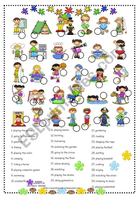 Free time activities - ESL worksheet by Olindalima ( F )