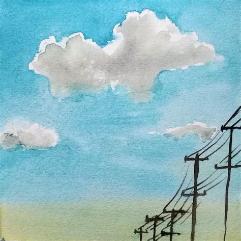 Watercolor clouds practice by Magdalena Leszczyniak 29 | Watercolor clouds, Teaching art, Watercolor