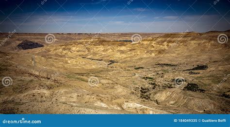 Desert Landscape in Rural Jordan Stock Image - Image of rock, blue: 184049335