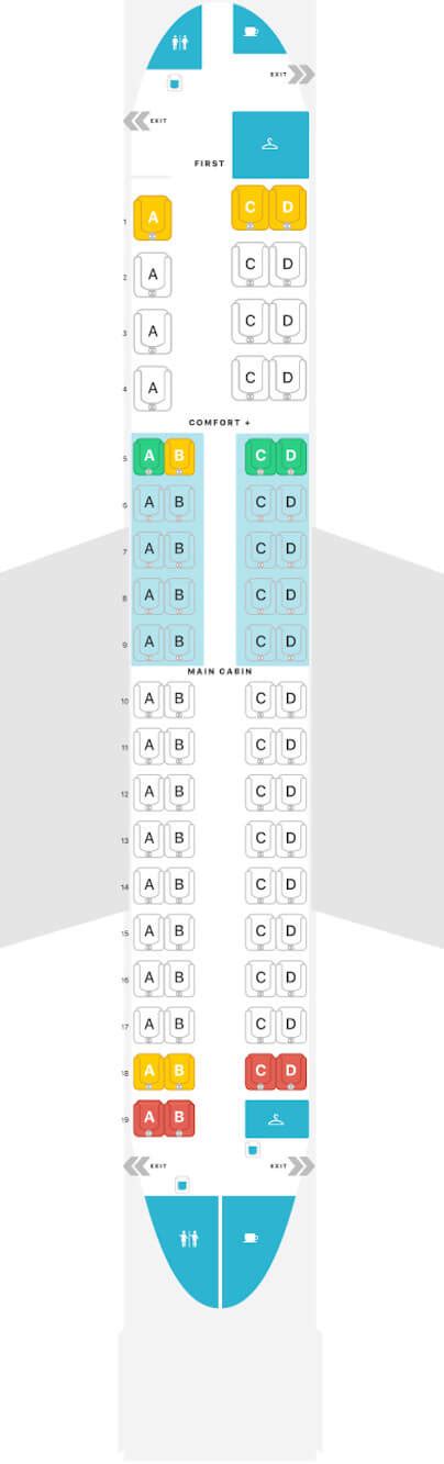 Delta Embraer 175 Seat Map - Airportix