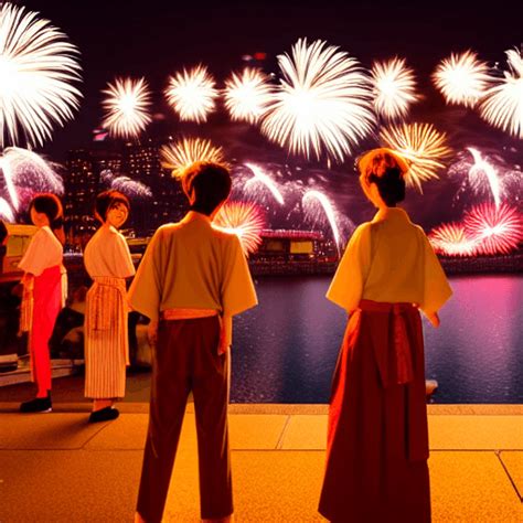 Anime Yukata Fireworks Festival · Creative Fabrica