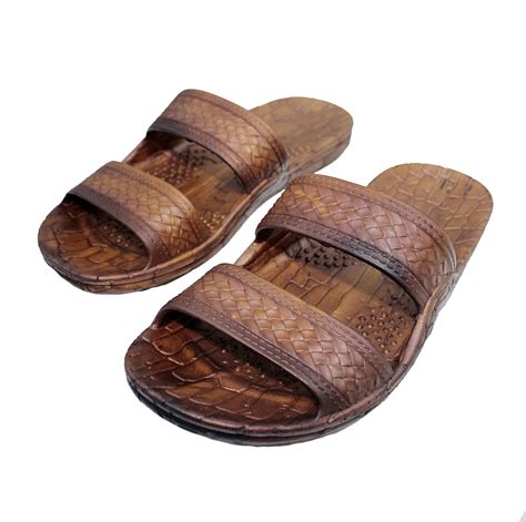 Rubber Double Strap Jesus Sandals By Imperial Hawaii for Women Men and Teens (Womens Size 9 ...