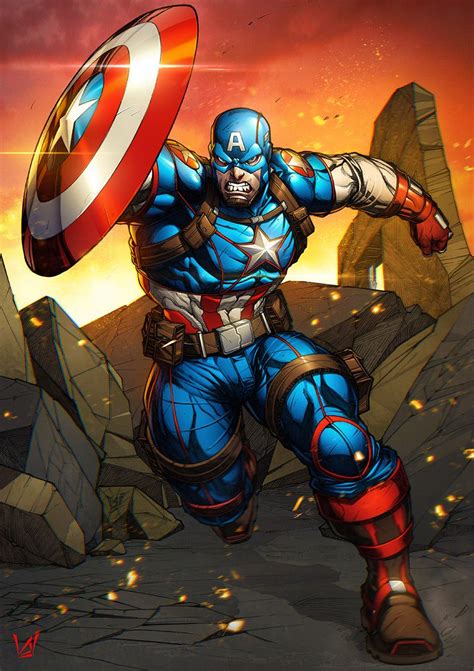 Captain America by Álvaro Jiménez Marvel Comics Superheroes, Marvel Art ...