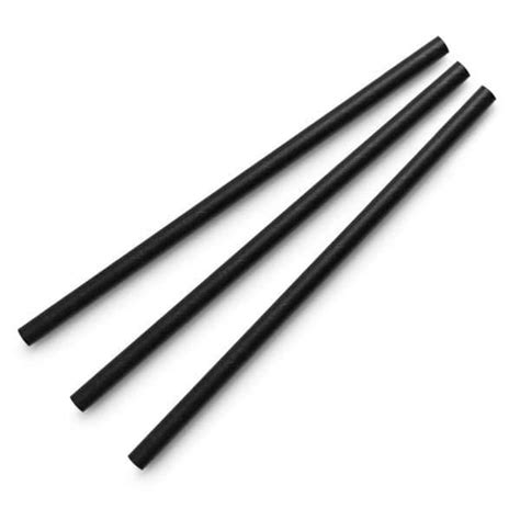 Vegware Black Paper Cocktail Straws 6mm 250 Pack