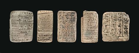 FIVE SUMERIAN CLAY CUNEIFORM TABLETS , THIRD DYNASTY OF UR, CIRCA 2112 ...