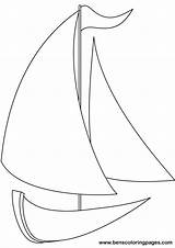Yacht coloring pages sketch template