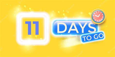 Premium Vector | 11 days to go banner design template