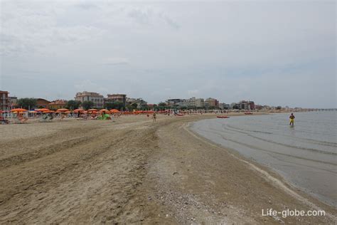 Beaches of Rimini. Embankments of Rimini