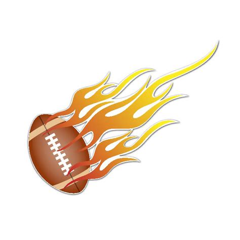 football on fire - Clip Art Library