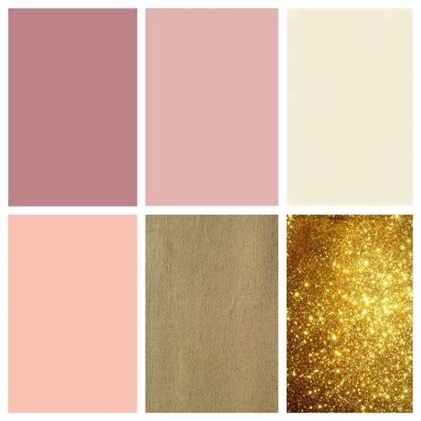 This schematic. Cream, blush-dusty rose, burlap, and gold. Or rose gold ...