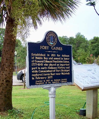 Fort Gaines sign, Dauphin Island, Alabama | Fort gaines, Dauphin island, Alabama