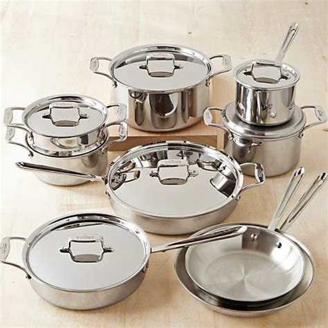 All-Clad d5 Stainless-Steel 15-Piece Cookware Set | Williams Sonoma