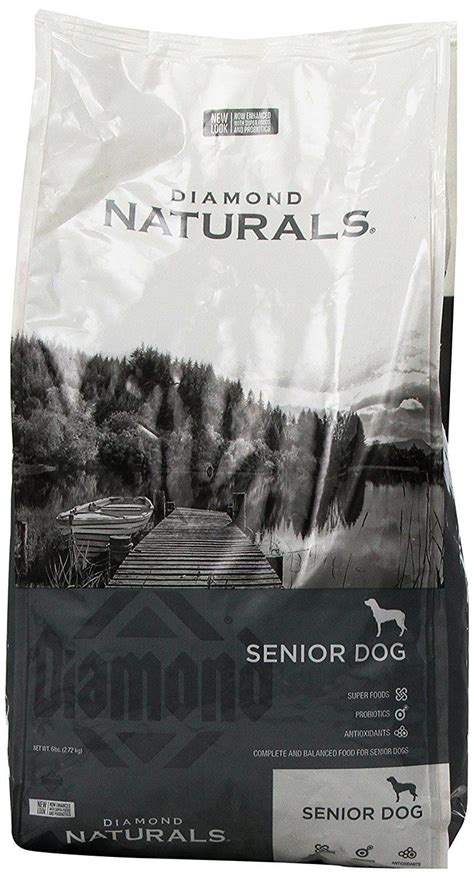 Diamond Naturals Dry Senior Dog Food Formula High Quality With Protein, Probiotics, Superfoods ...