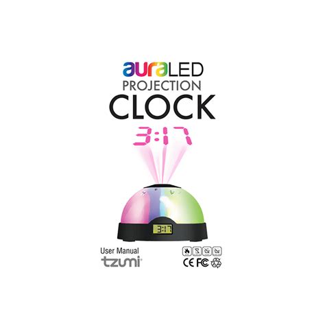 tzumi AuraLED Projection ColorClock User Manual