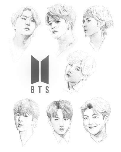 BTS Line Art Tutorial | Art Amino