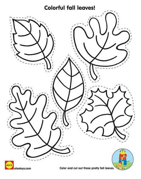 Cut Out Free Printable Leaf Coloring Pages Cute