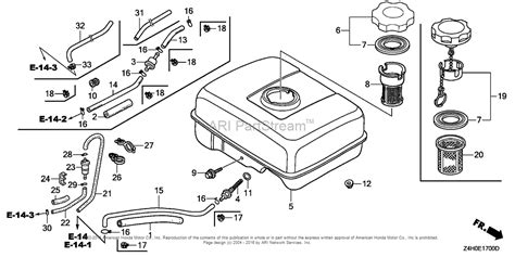 Honda Engines GX120RT2 KRF4 ENGINE, THA, VIN# GCBMT-1000001 Parts Diagram for FUEL TANK (1)