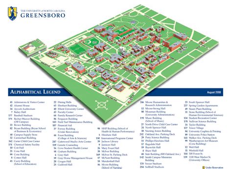 Uncg Map Of Campus - China Map Tourist Destinations