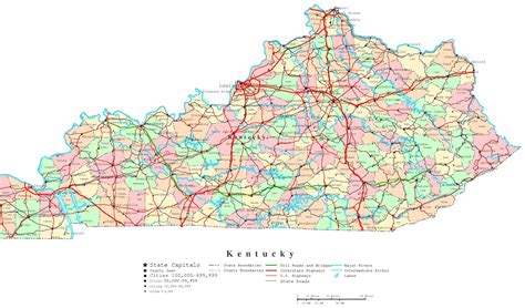 Kentucky Printable Map