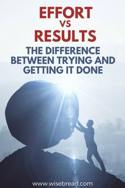 Effort vs. Results: The Difference Between Trying and Getting It Done