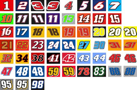 NASCAR Car Number Logo