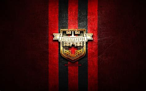 Download wallpapers Gaziantep FC, golden logo, Turkish Super League ...