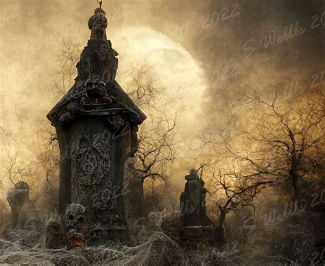 Dark Gothic Fantasy Graveyard Digital Download/art Print/photoshop ...