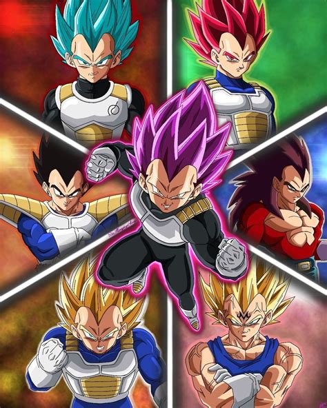 Vegeta Transformaciones/Transformations in 2023 | Dragon ball super ...