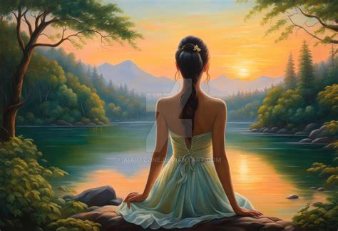 Painting-woman in Nature (48) by aiartzone on DeviantArt