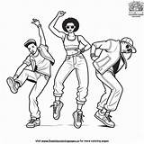 Funky Dance Styles Coloring Pages sketch template
