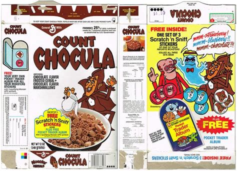 1984 Count Chocula Cereal Box, Series 91 | Cereal box, Cereal, Count chocula cereal