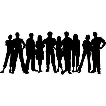 Vector group of people standing clip art | free vectors | UI Download