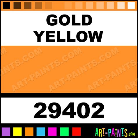 Gold Yellow Starter 12 Set Gouache Paints - 29402 - Gold Yellow Paint ...