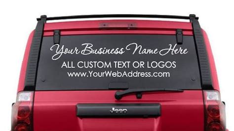 Custom Car Window Decals Business Logos Custom Business - Etsy