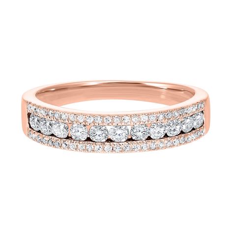 14K Rose Gold Women’s Wedding Band – .50CT - Beard's Diamonds