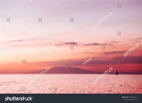 Beautiful Sunset Sky Silhouette Sailboat Corregidor Stock Photo 1076982341 | Shutterstock