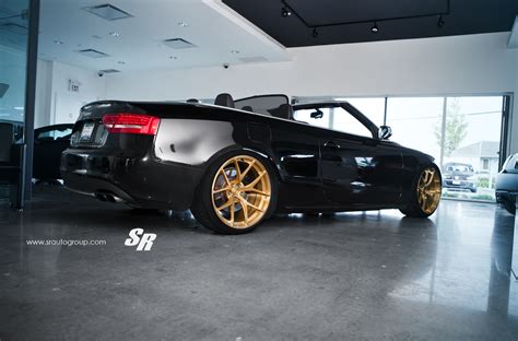 Black Audi S5 Gets Gold PUR Wheels - autoevolution